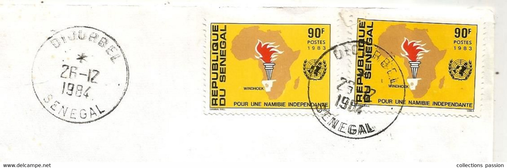 Lettre, SENEGAL, DJOURBEL , 1984, 2 Scans - Senegal (1960-...)