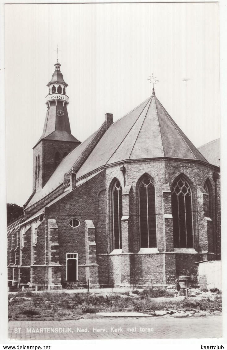 St. Maartensdijk - Ned. Herv. Kerk Met Toren - (Zeeland, Nederland) - Exterieur, Cementmolen - Tholen