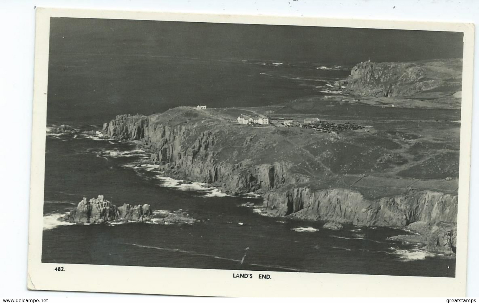 Cornwall Postcard Rp Land's End Posted 1954 Overland Views - Land's End