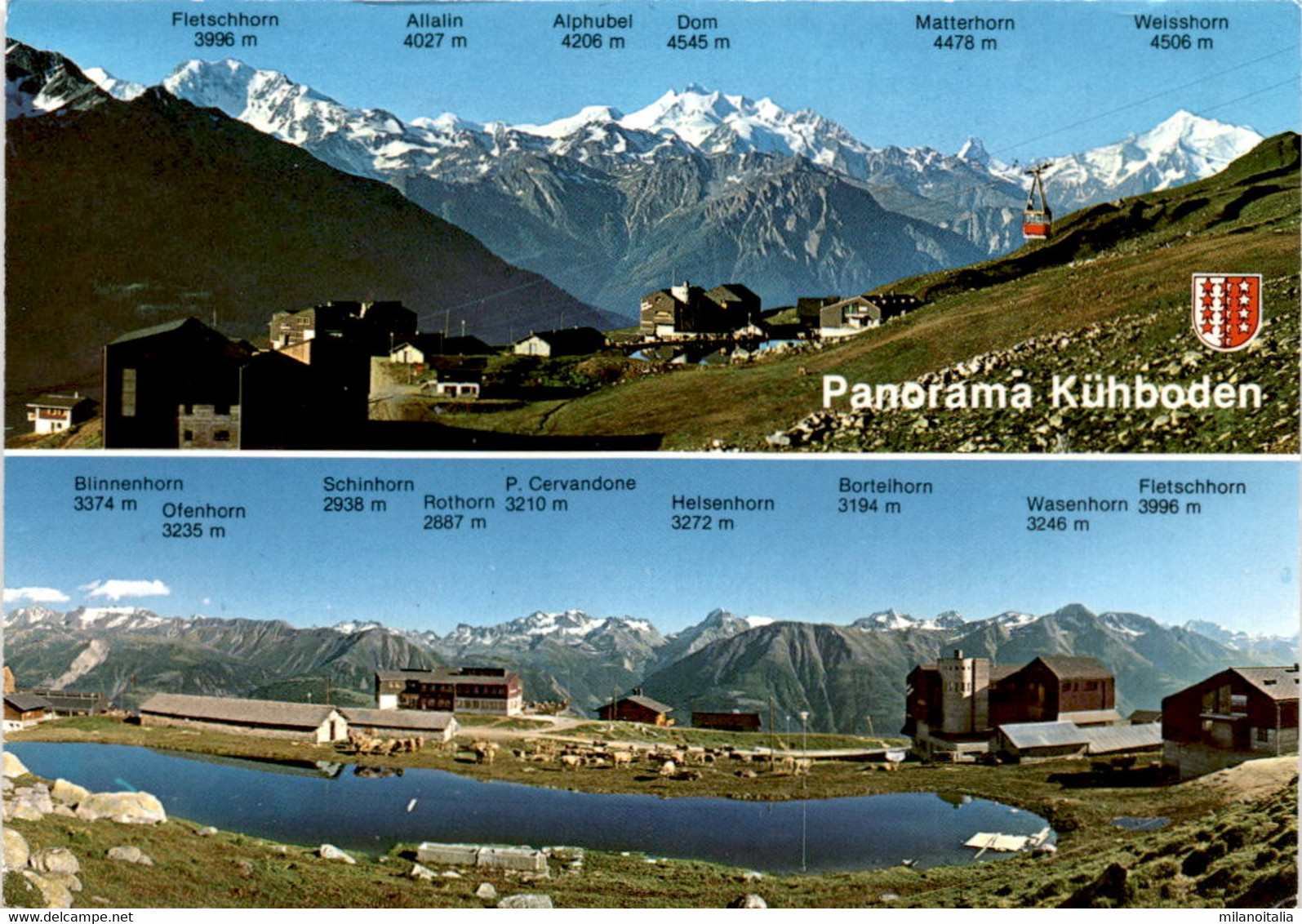 Panorama Kühboden - Kühboden Ob Fiesch - 2 Bilder (1453) * 21. 8. 1992 - Fiesch