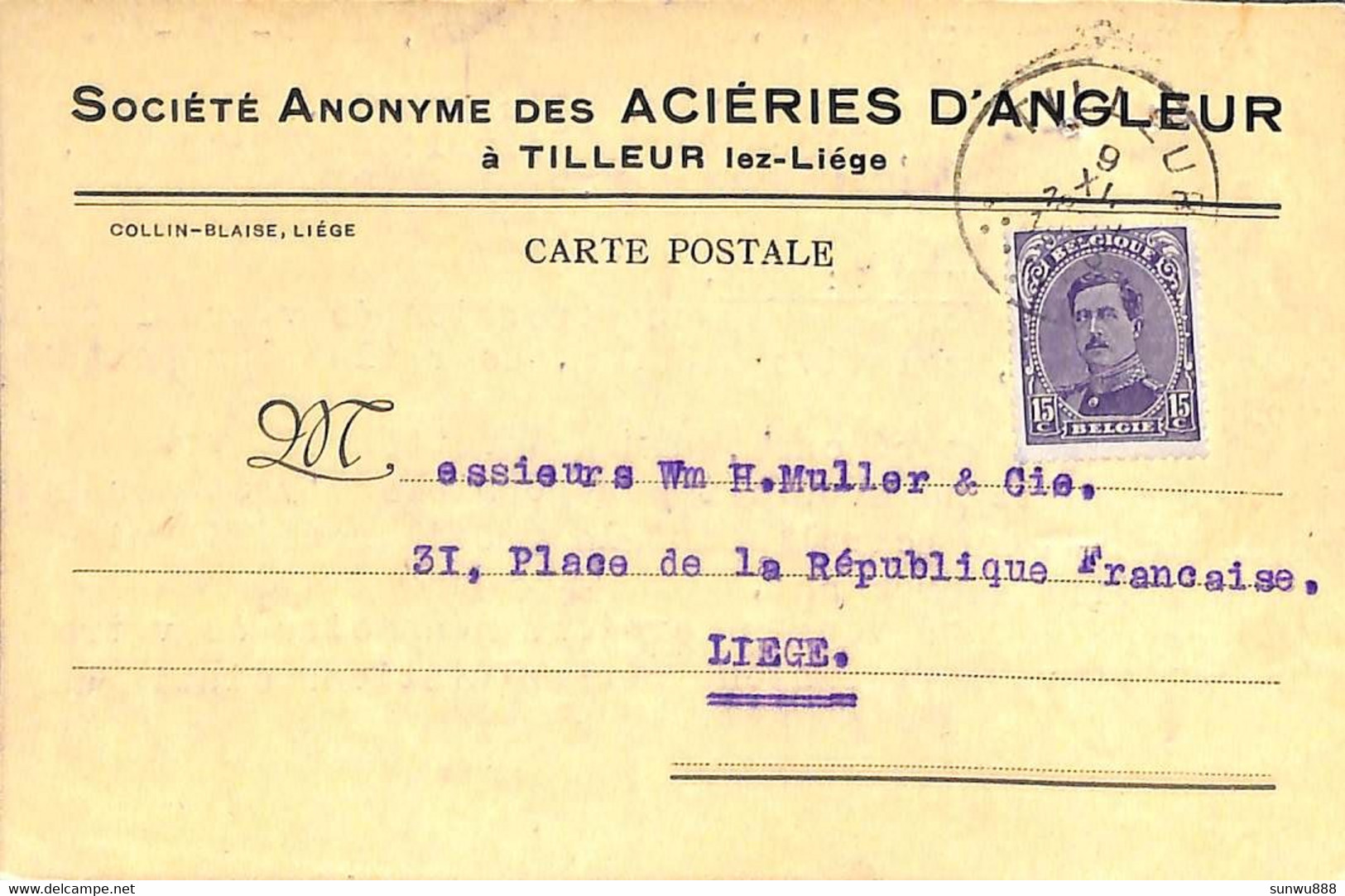 Tilleur - Société Anonyme Des Aciéries D'Angleur (Collin-Blaise 1923) - Saint-Nicolas