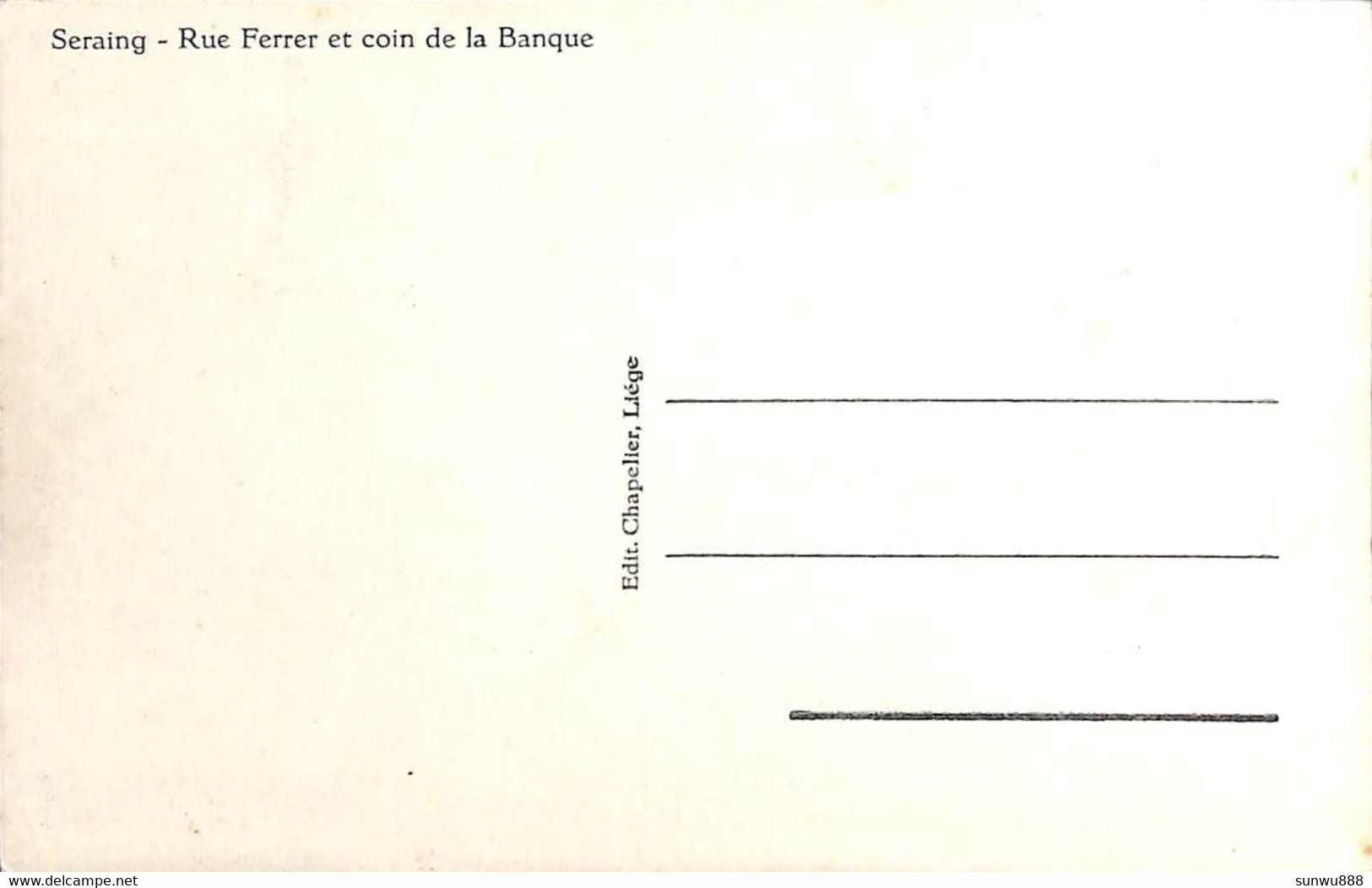 Seraing - Rue Ferrer Et Coin De La Banque (Edit. Chapelier) - Seraing