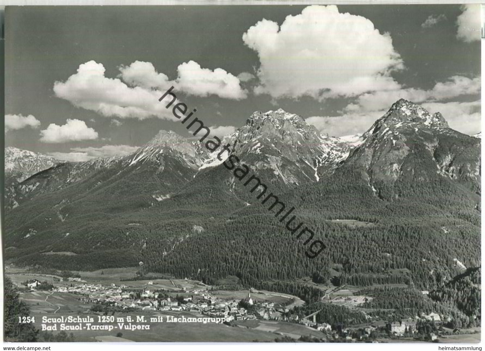 Scuol Schuls Mit Lischanagruppe - Foto-Ansichtskarte - Verlag Feuerstein Schuls - Scuol