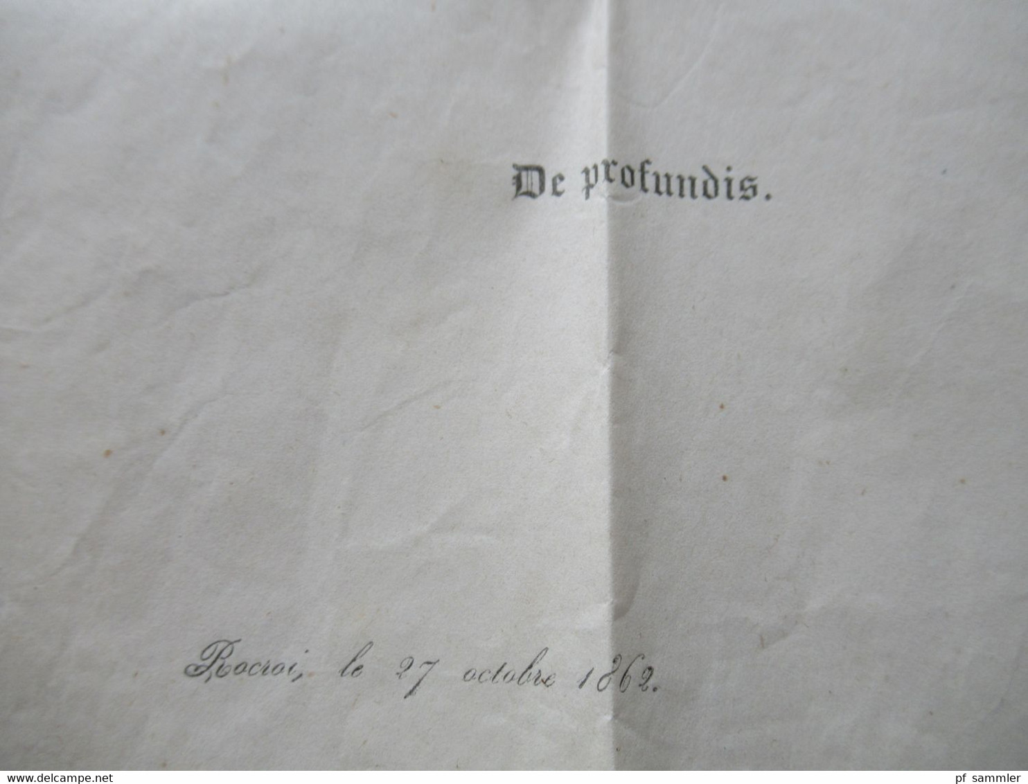 Frankreich Napoléon III. Michel Nr.12 Type II EF gedruckter Brief Le Prevost Ferdinand Remy / Trauerbrief / De profundis