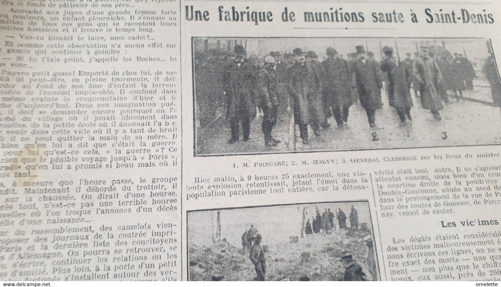 EXCELSIOR16 /SAINT DENIS EXPLOSION POINCARE MALVY SALONIQUE - Oorlog 1914-18