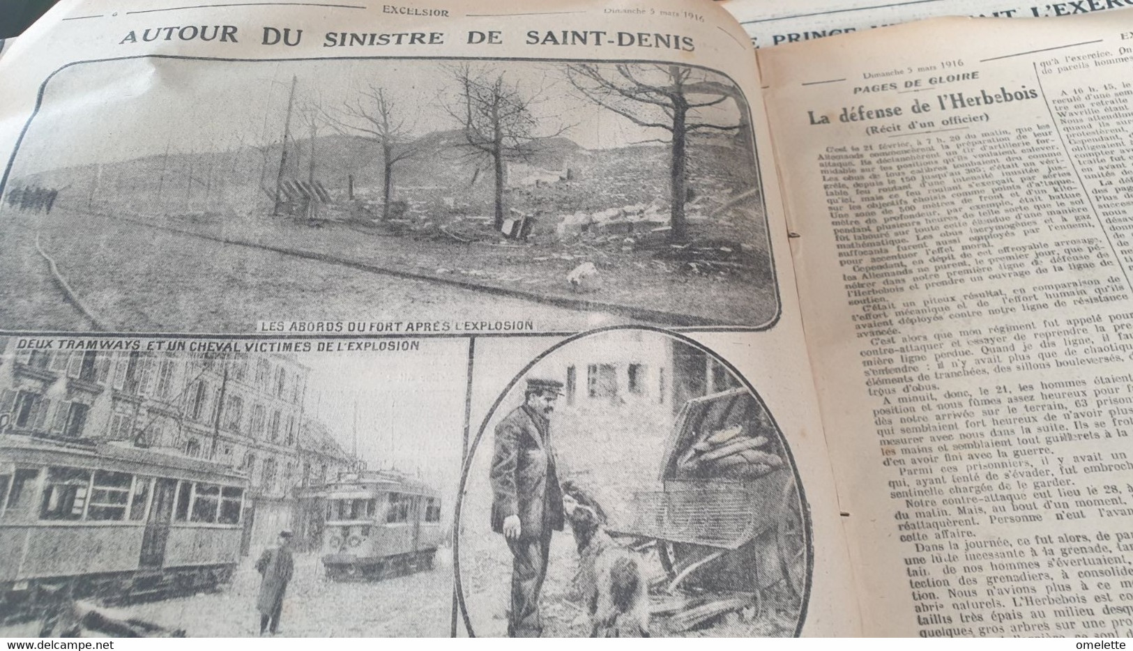 EXCELSIOR16 /SAINT DENIS EXPLOSION POINCARE MALVY SALONIQUE - War 1914-18