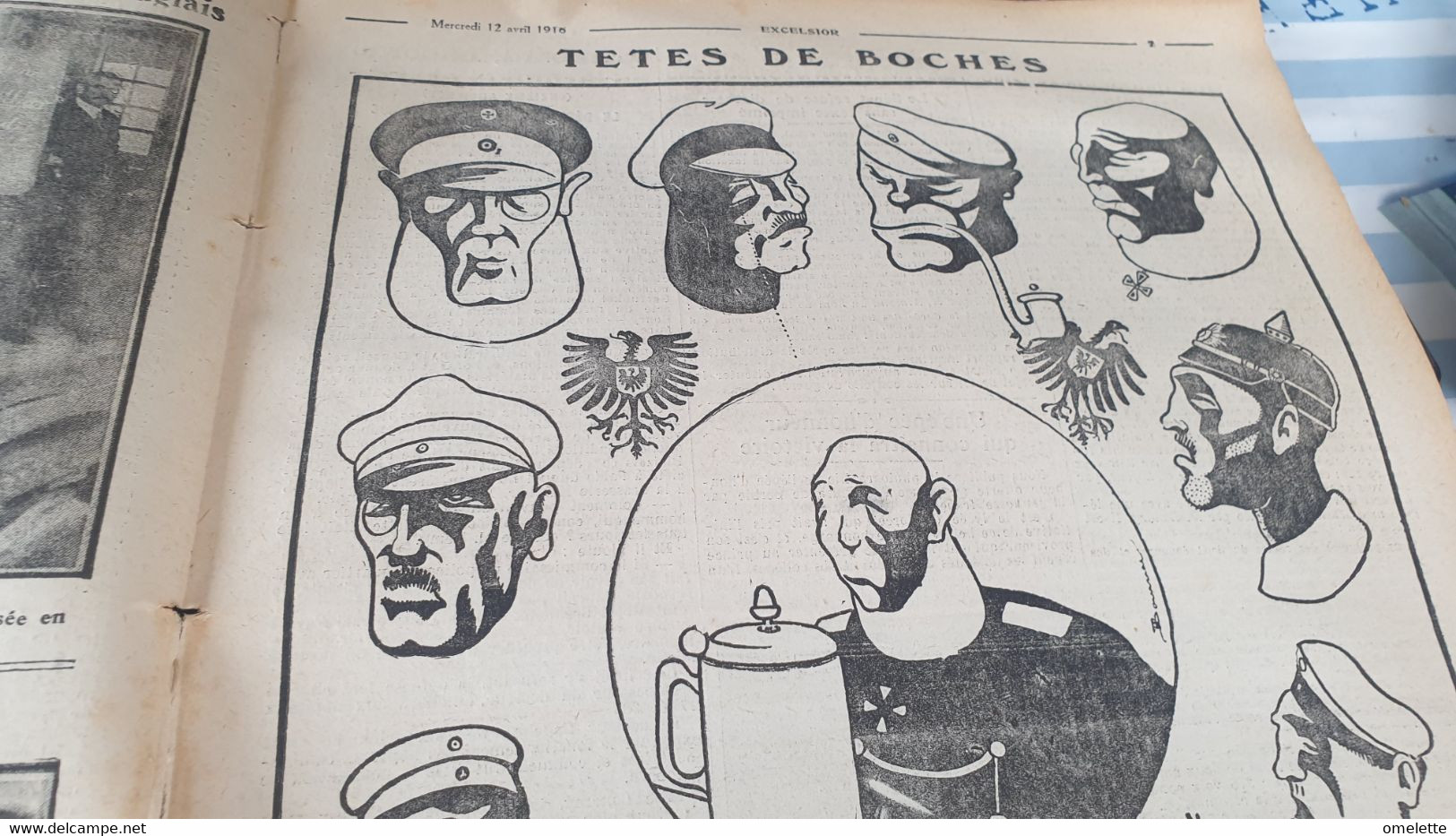 EXCELSIOR16 /SERMAIZE EGLISE / TETES DE BOCHES - Guerre 1914-18