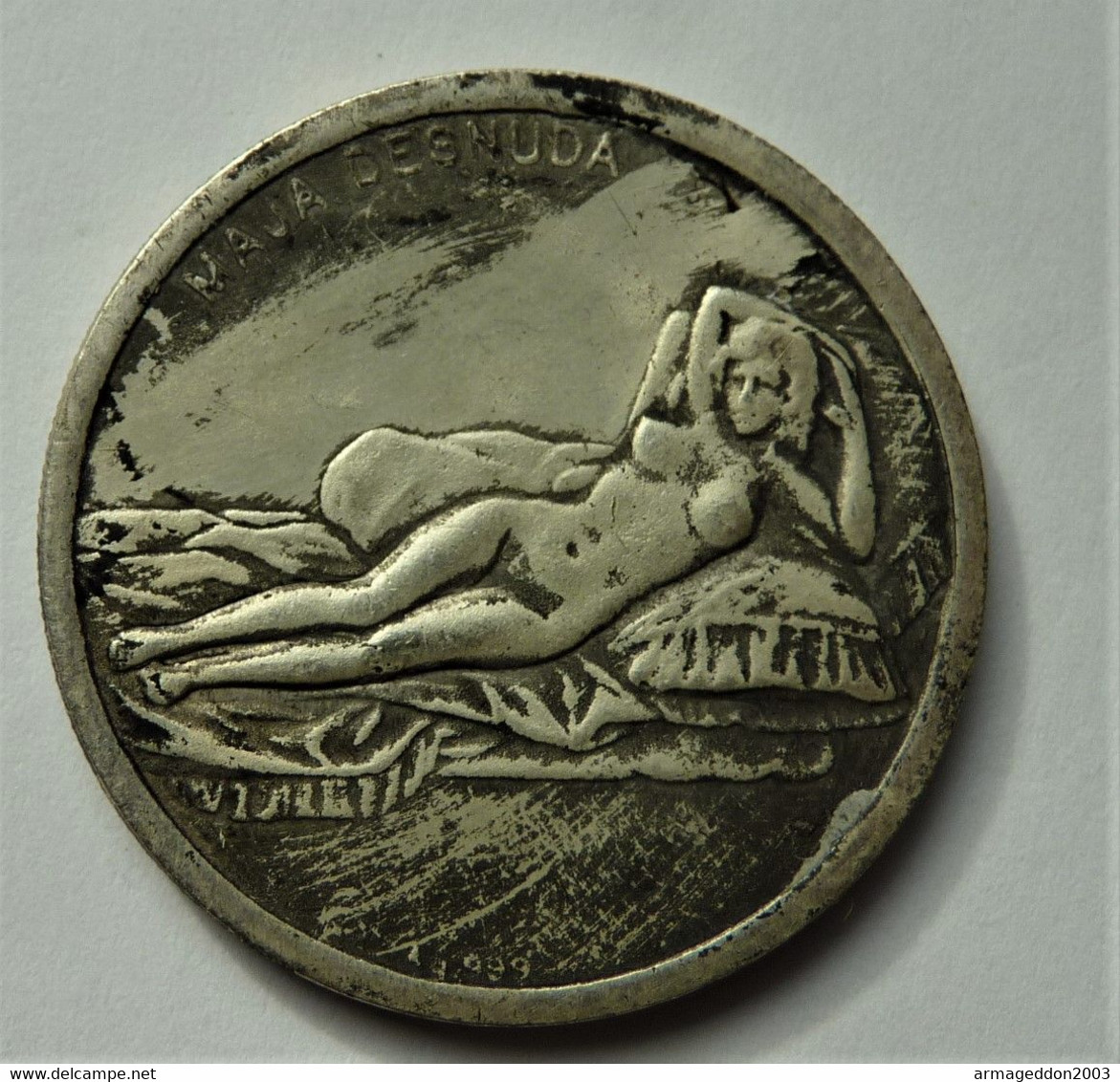 MEDAILLE LEONARD DE VINCI 1452-1519 Maja Desnuda / FEMME NUE / ETAT NEUF - Professionnels/De Société