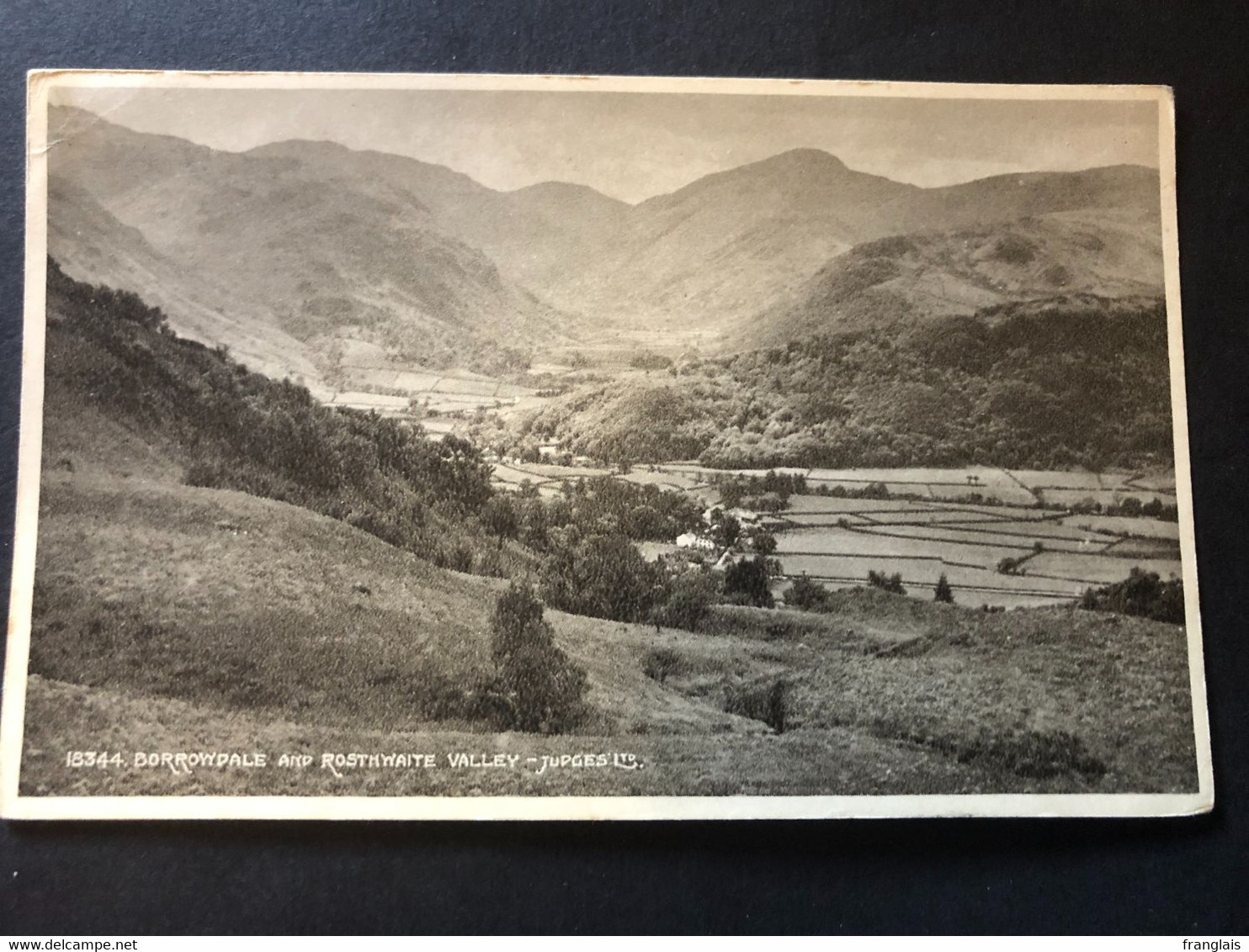 Borrowdale And Rosthwaite Valley, Judges 18344, Unwritten Card, Carte Non écrite - Borrowdale