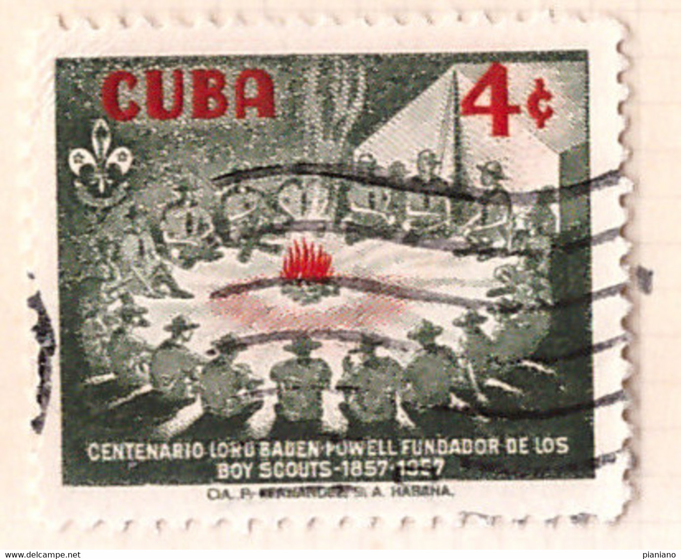 PIA- CUBA - 1957 : Centenario Della Nascita Di Lord Baden-Powell - Fondatore Dello Scoutismo - (Yv  449) - Used Stamps