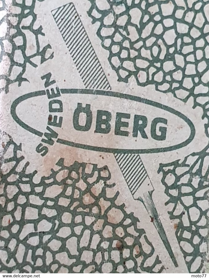 Ancienne jolie BOITE à OUTILS de petites LIMES triangulaires pour scies - ÖBERG lune -" laissé dans son jus "- vers 1950