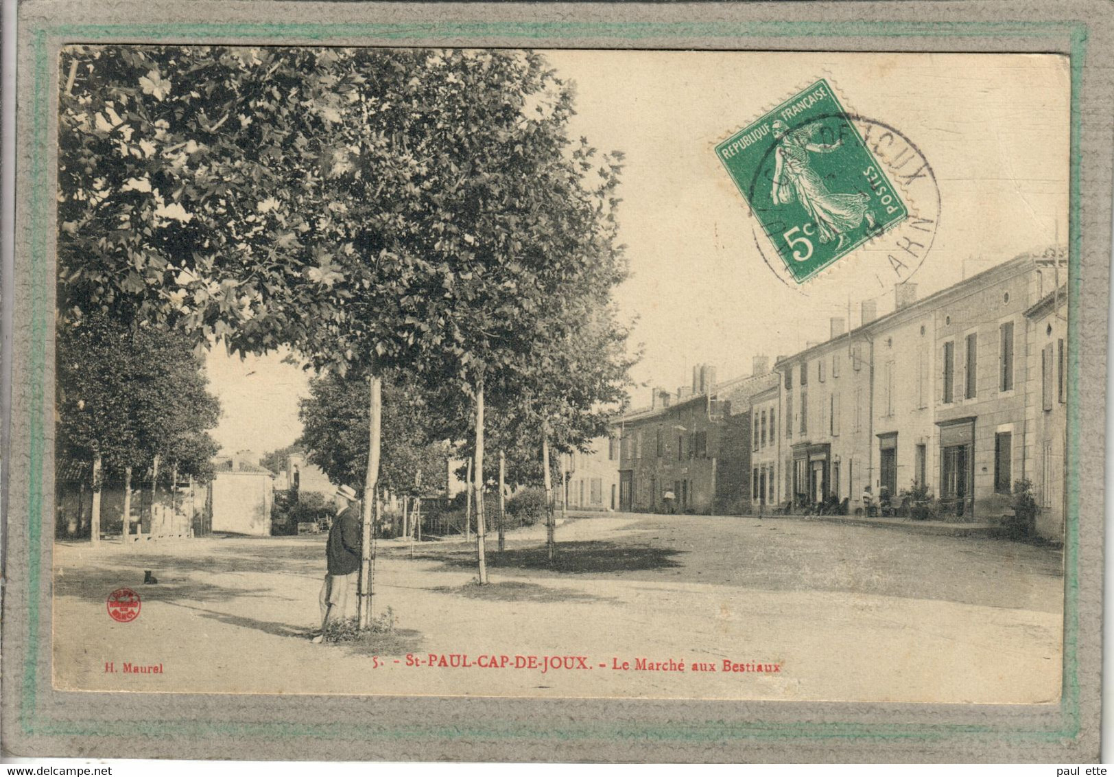 CPA - (81) SAINT-PAUL-CAP-de-JOUX  - Aspect De La Place Du Marché Aux Bestiaux En 1905 - Saint Paul Cap De Joux