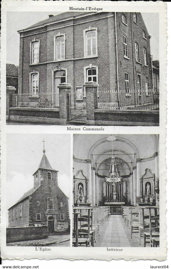 LANDEN. WALSHOUTEM.  HOUTAIN- L'EVEQUE. MAISON COMMUNALE. L'EGLISE. - Landen