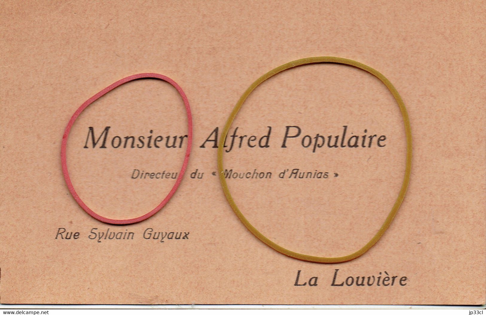 Bulletin De Réabonnement à La Revue Mouchon D'Aunias (La Louvière, Déc. 1934) à Adresser à M. Alfred Pourbaix, Président - Ohne Zuordnung