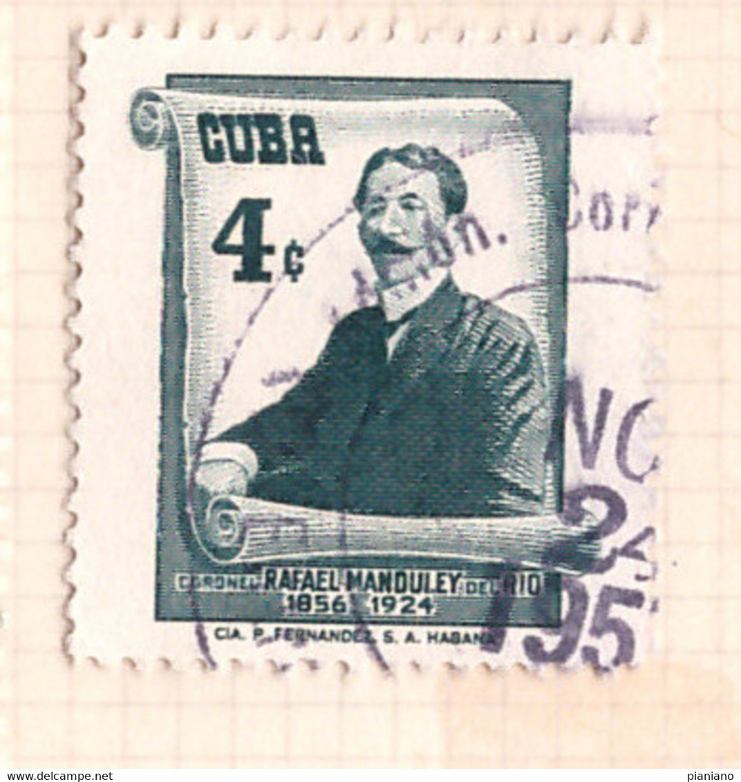 PIA- CUBA - 1957 : Centenario Della Nascita Del Colonnello Rafael Manduley Del Rio  - (Yv  459) - Used Stamps