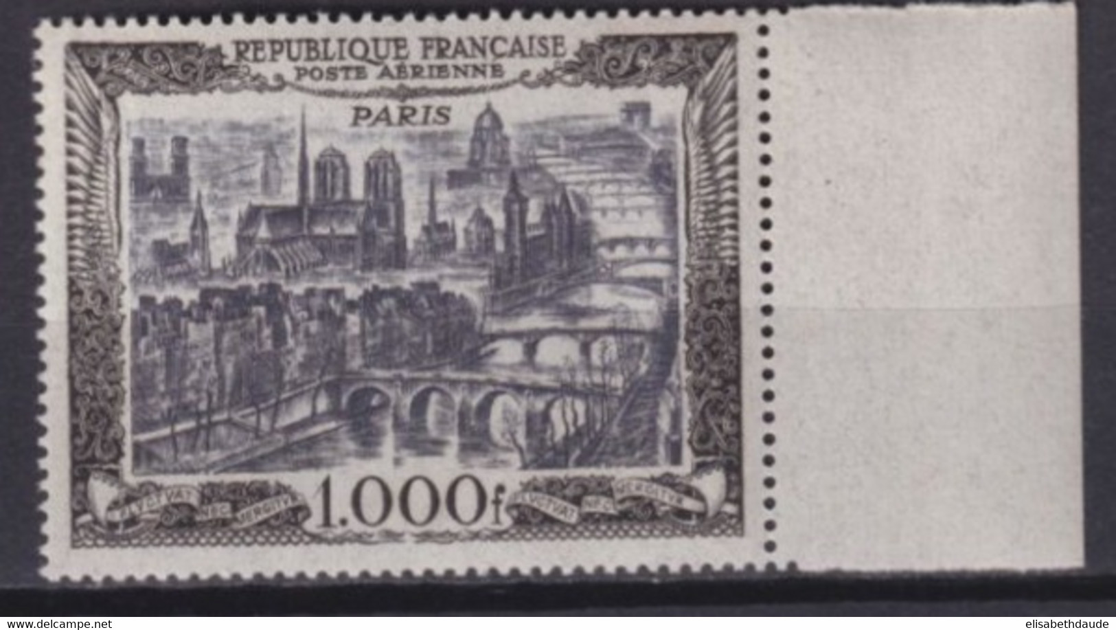 1950 - POSTE AERIENNE - YVERT N° 29b ** MNH (GOMME TRES TRES LEGEREMENT ALTEREE) - COTE = 165 EUR. - 1927-1959 Nuevos