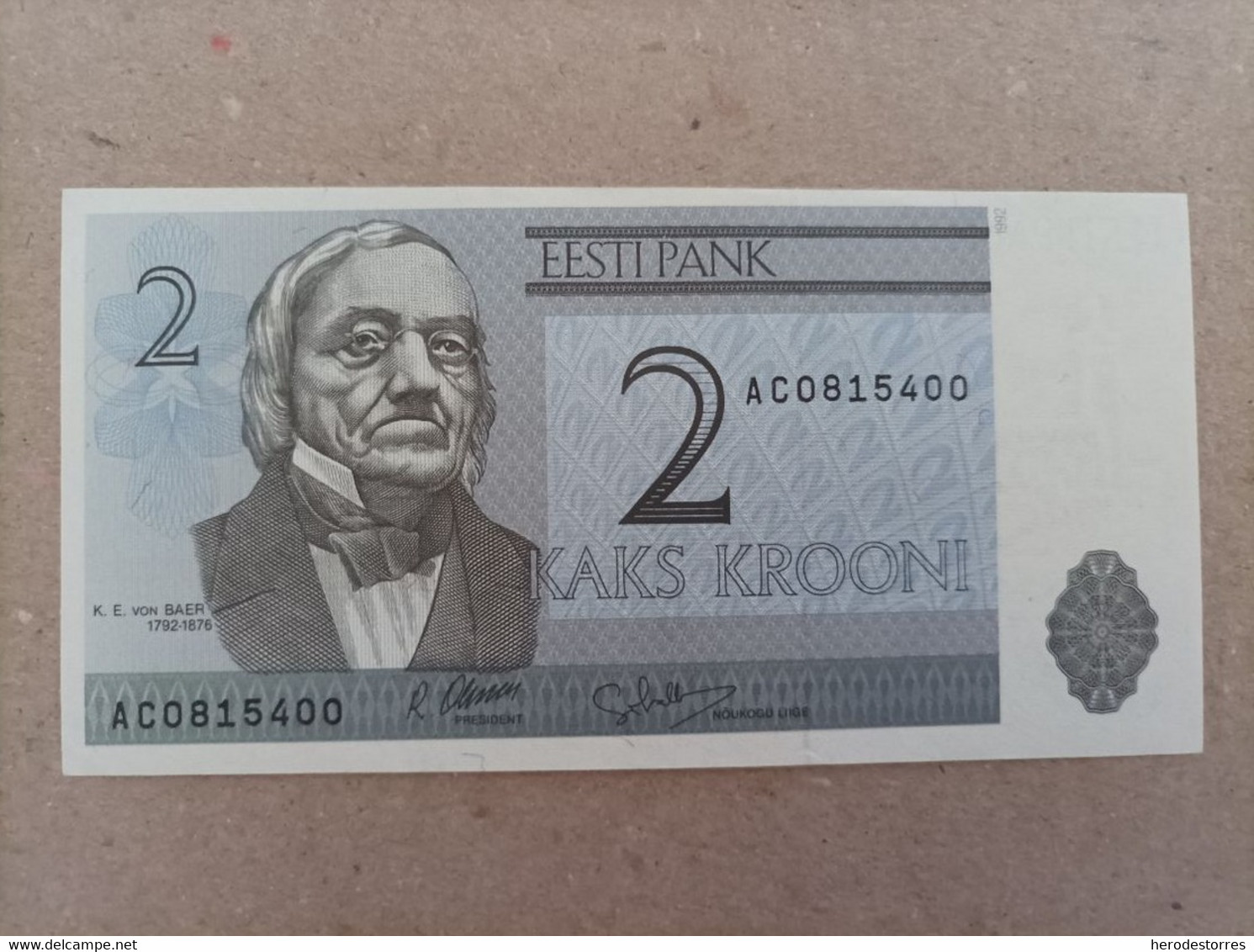 Billete De Estonia De 2 Krooni, Año 1992, UNCIRCULATED - Estland