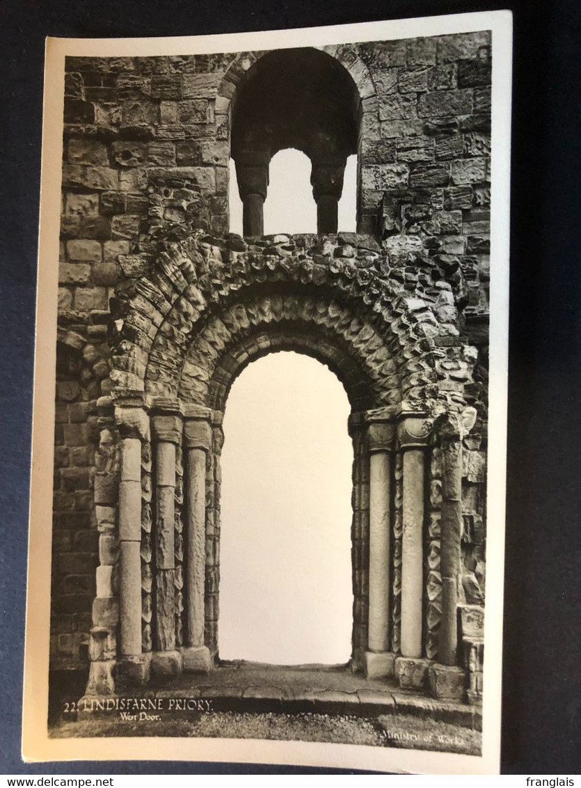 Lindisfarne Priory, West Door, Unwritten Card, Carte Non écrite - Newcastle-upon-Tyne
