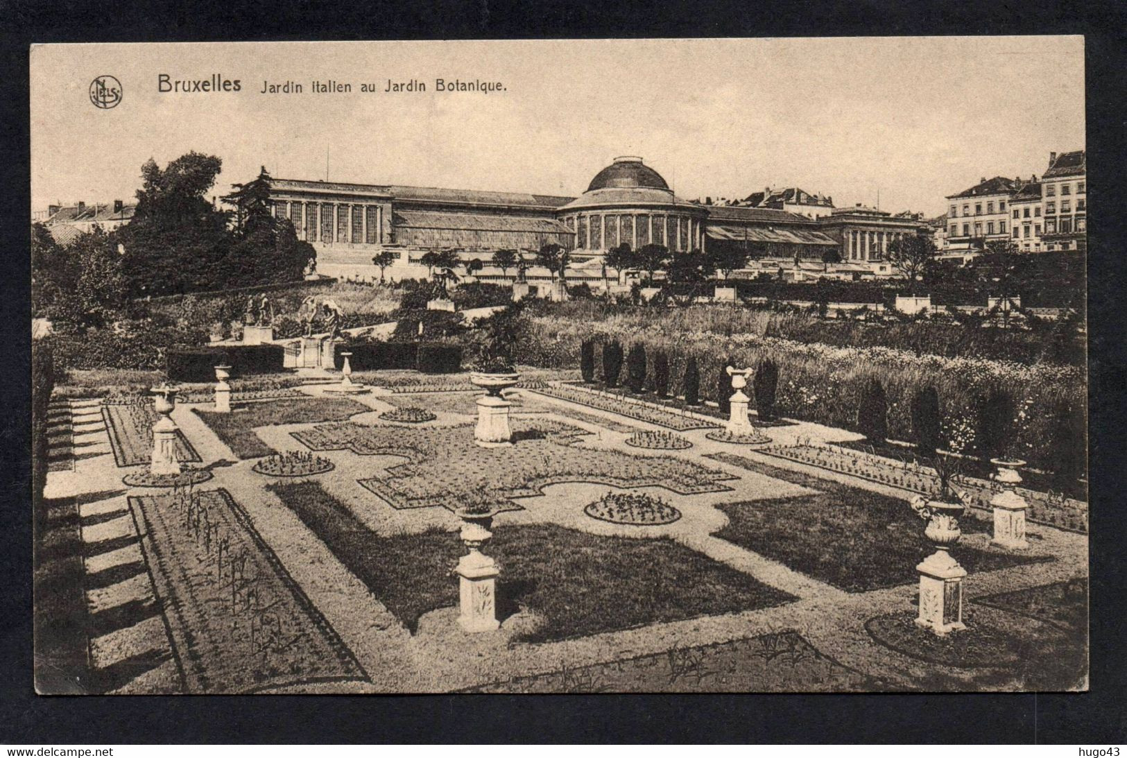 (RECTO / VERSO) BRUXELLES EN 1931 - JARDIN ITALIEN AU JARDIN BOTANIQUE - BEAU CACHET ET TIMBRE - TAXE -  CPA - Forêts, Parcs, Jardins