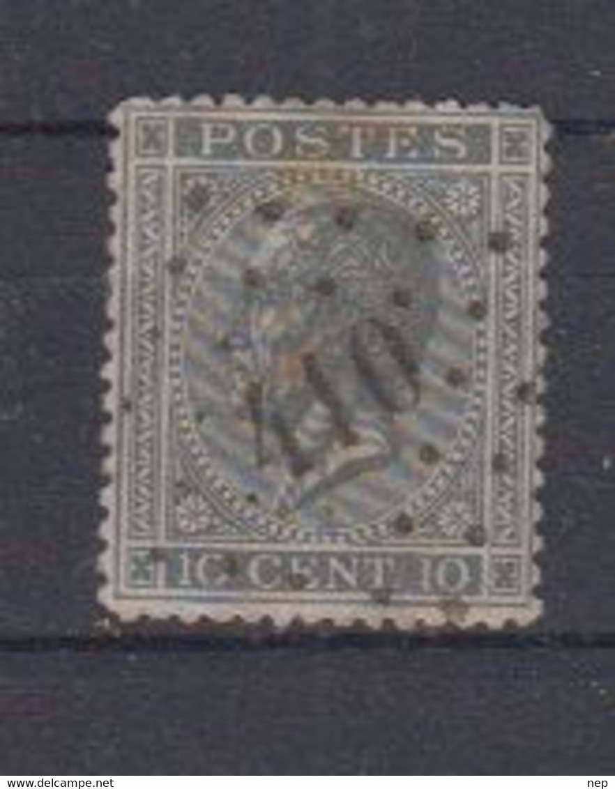 BELGIË - OBP - 1865/66 - Nr 17  (PT 410 - (ZELE) - (T/D 14 1/2 : 14) - Postmarks - Points