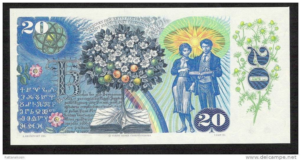 CZECHOSLOVAKIA  P95 20  KORUN   1988 #E21     UNC. - Czechoslovakia