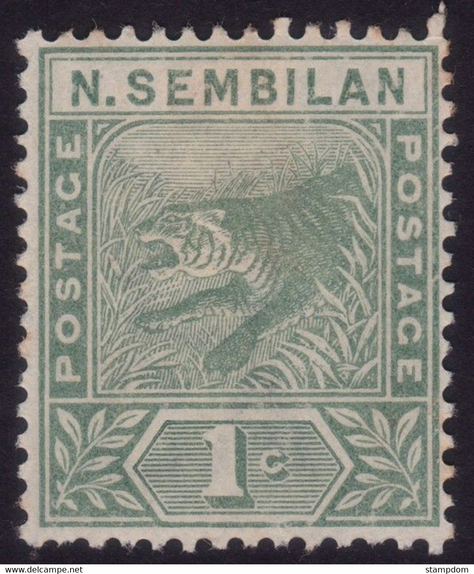 NEGRI SEMBILAN 1893 1c Wmk.CROWN CA Sc#2 MH-HR @T212 - Negri Sembilan