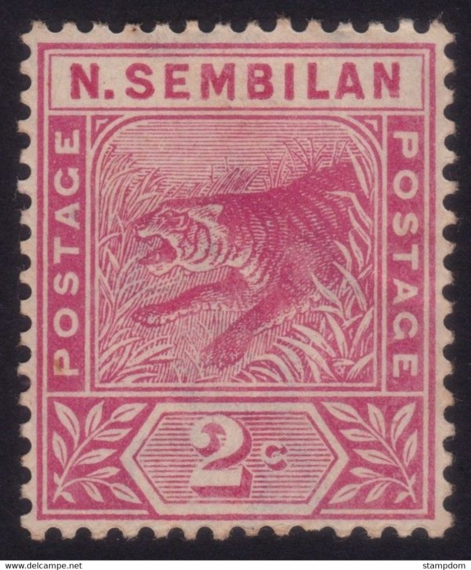 NEGRI SEMBILAN 1891 2c Wmk.CROWN CA Sc#3 MH @T210 - Negri Sembilan