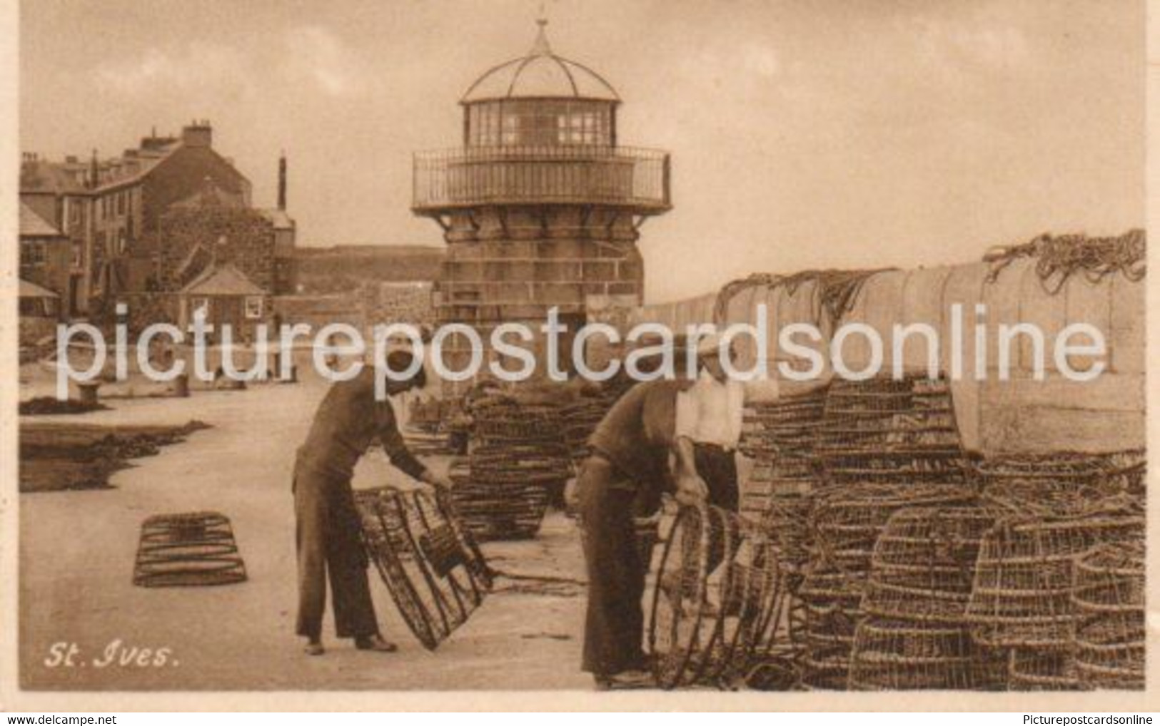 ST IVES OLD B/W POSTCARD CORNWALL - St.Ives