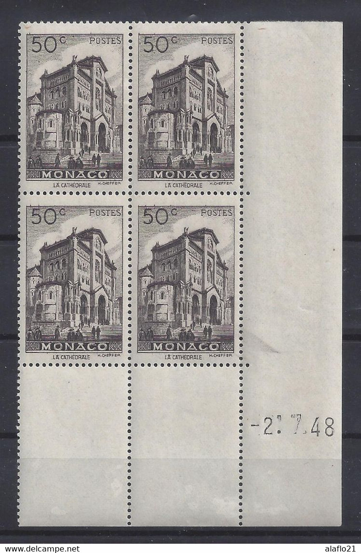 MONACO - N° 307 - Bloc De 4 COIN DATE - NEUF SANS CHARNIERE - 2/7/48 - Unused Stamps