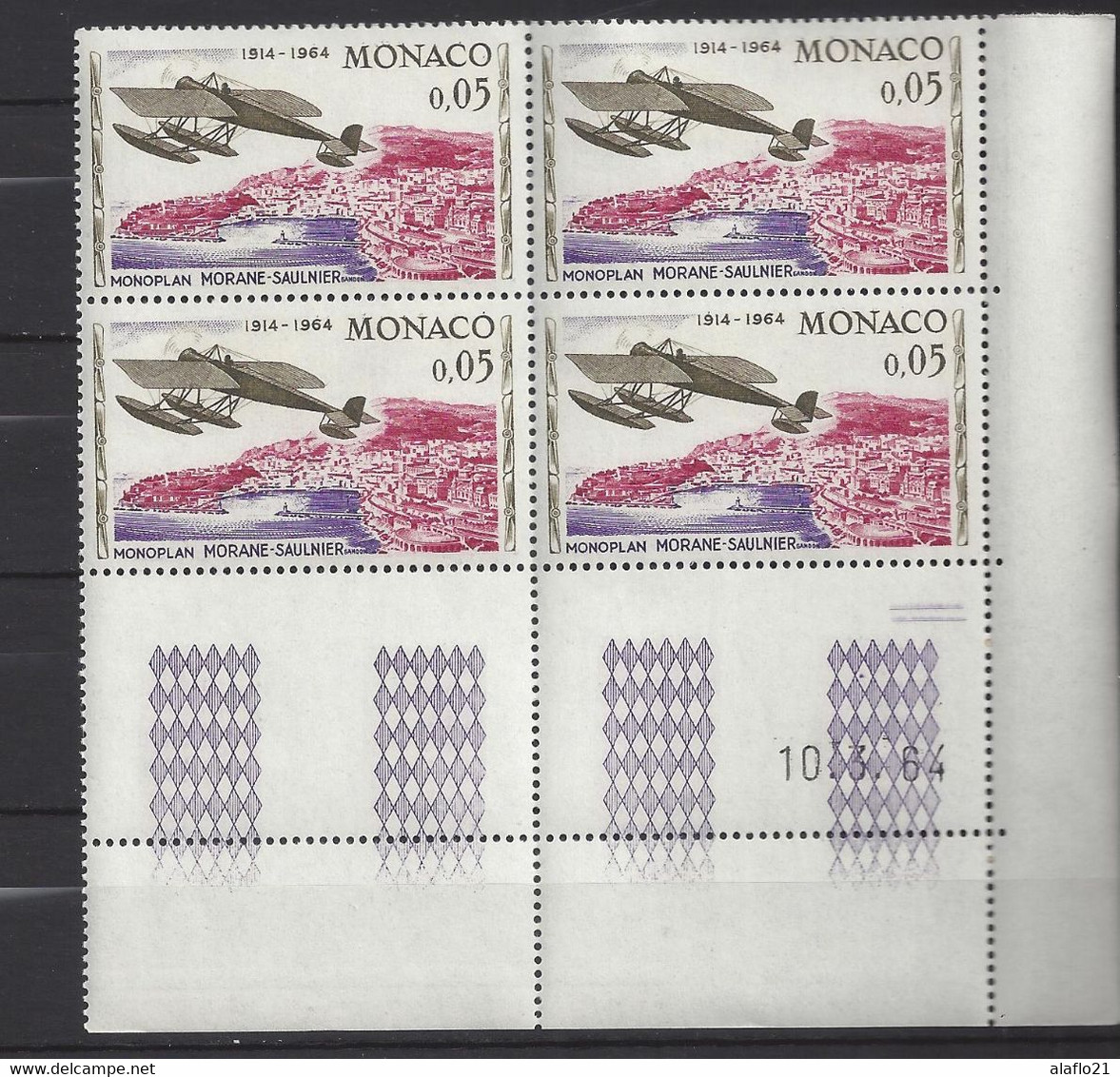 MONACO N° 641 - RALLYE AERIEN - Bloc De 4 COIN DATE - NEUF SANS CHARNIERE - 10/3/64 - Ungebraucht