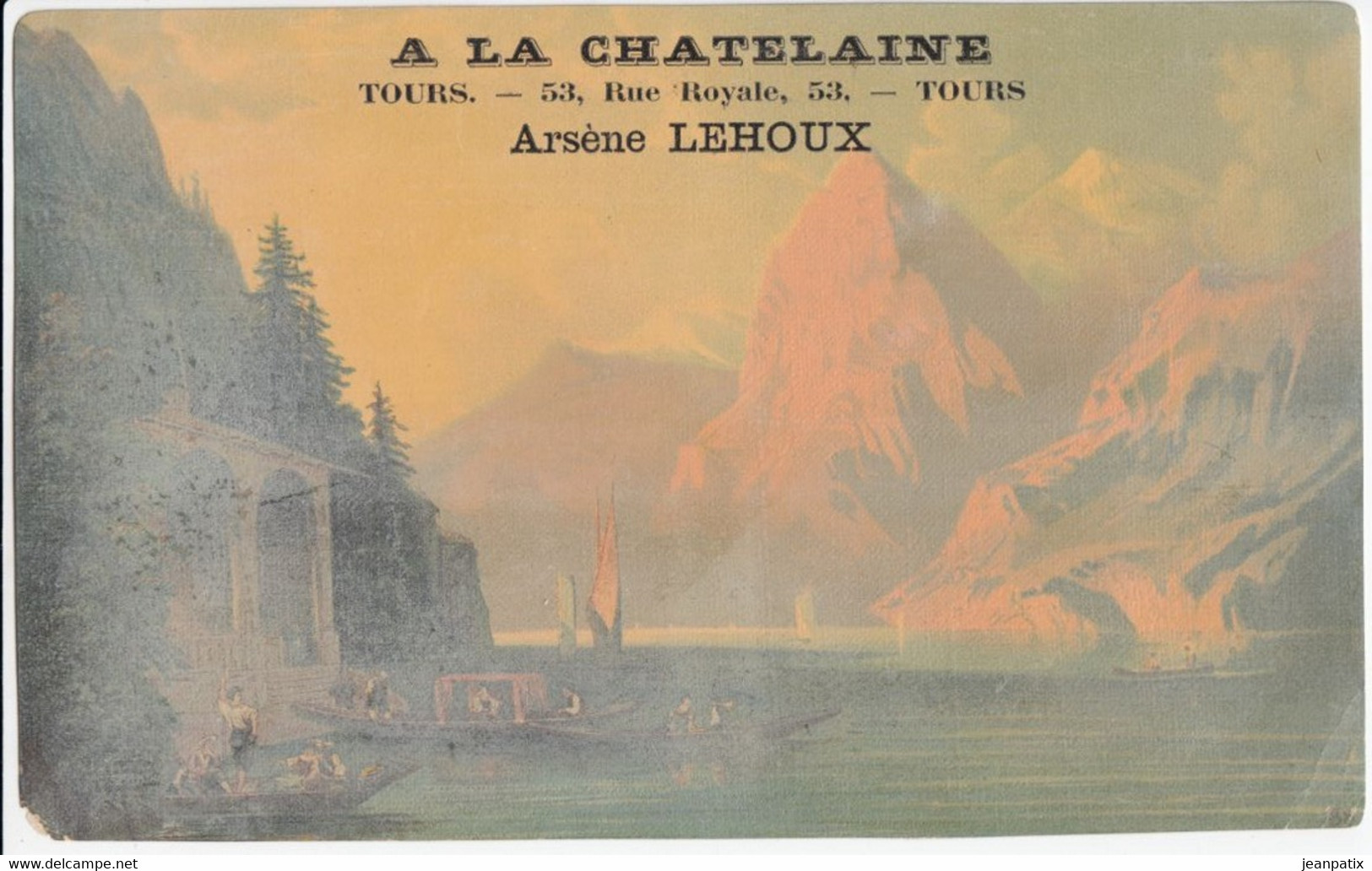 Calendrier 1883 - A La Chatelaine - Arsène LEHOUX - 53, Rue Royale TOURS - Tamaño Grande : ...-1900