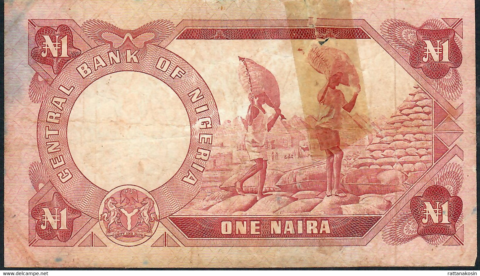 NIGERIA P15a 1 NAIRA 1973  #DA/20  Signature 1     VG - Nigeria