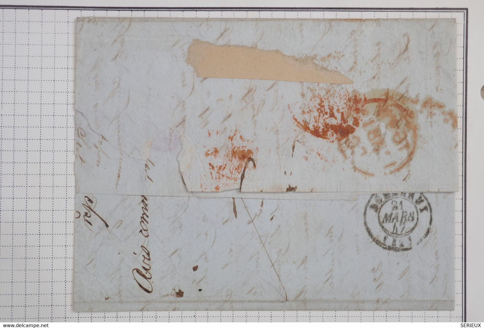 AZ20 OUTREMER COLONIES   BELLE LETTRE RARE 1847 NEW ORLEANS POUR BORDEAU  PAR STEAMER + BON AFFR. - …-1845 Préphilatélie