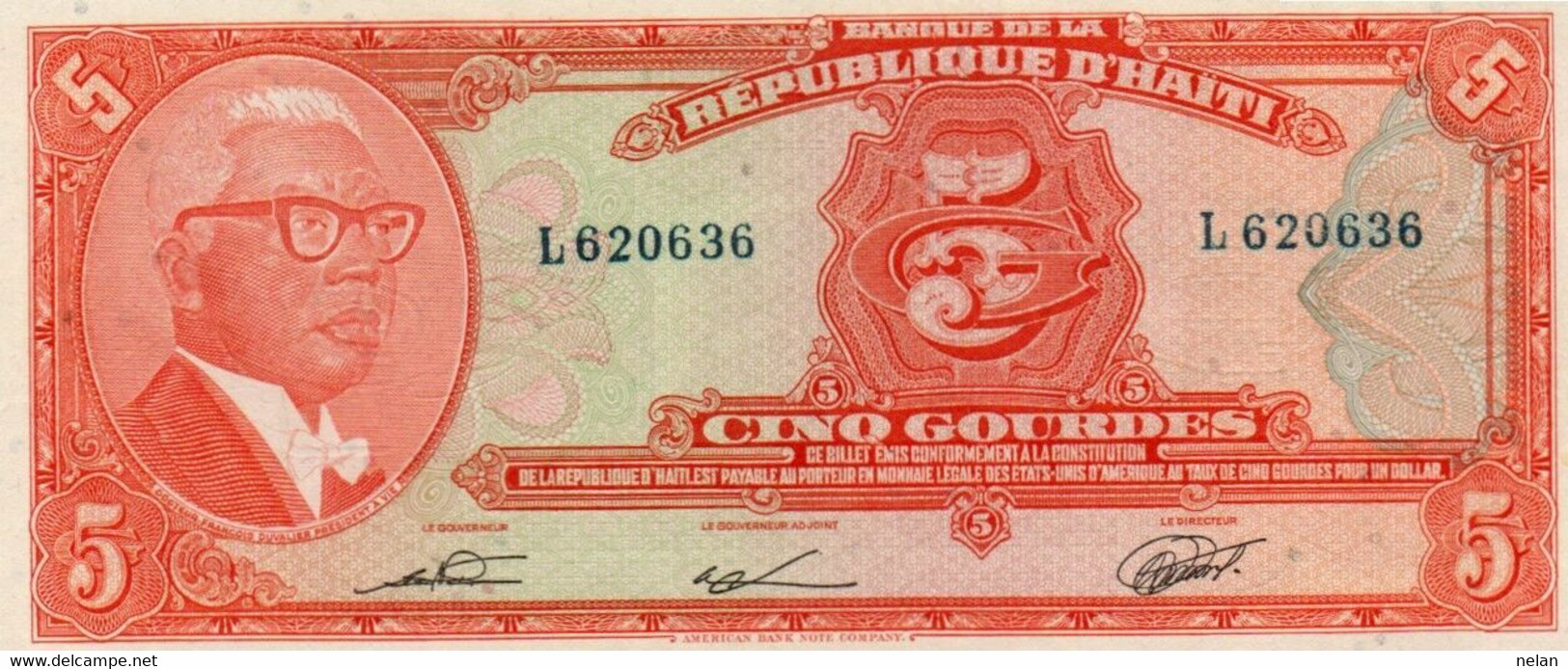 HAITI 5 GOURDES 1980  - AUNC+QUNC   P-232a.2 - Haïti