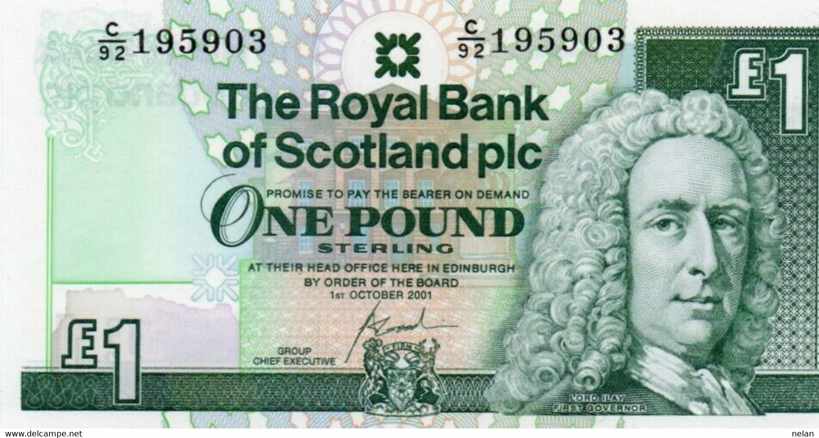 SCOTLAND - 1 POUND STERLING 2001  UNC P-351e.2 - 1 Pound