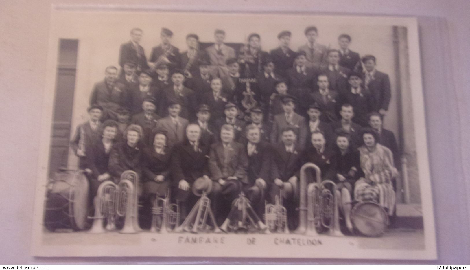 63 CARTE PHOTO FANFARE DE CHATELDON - Chateldon