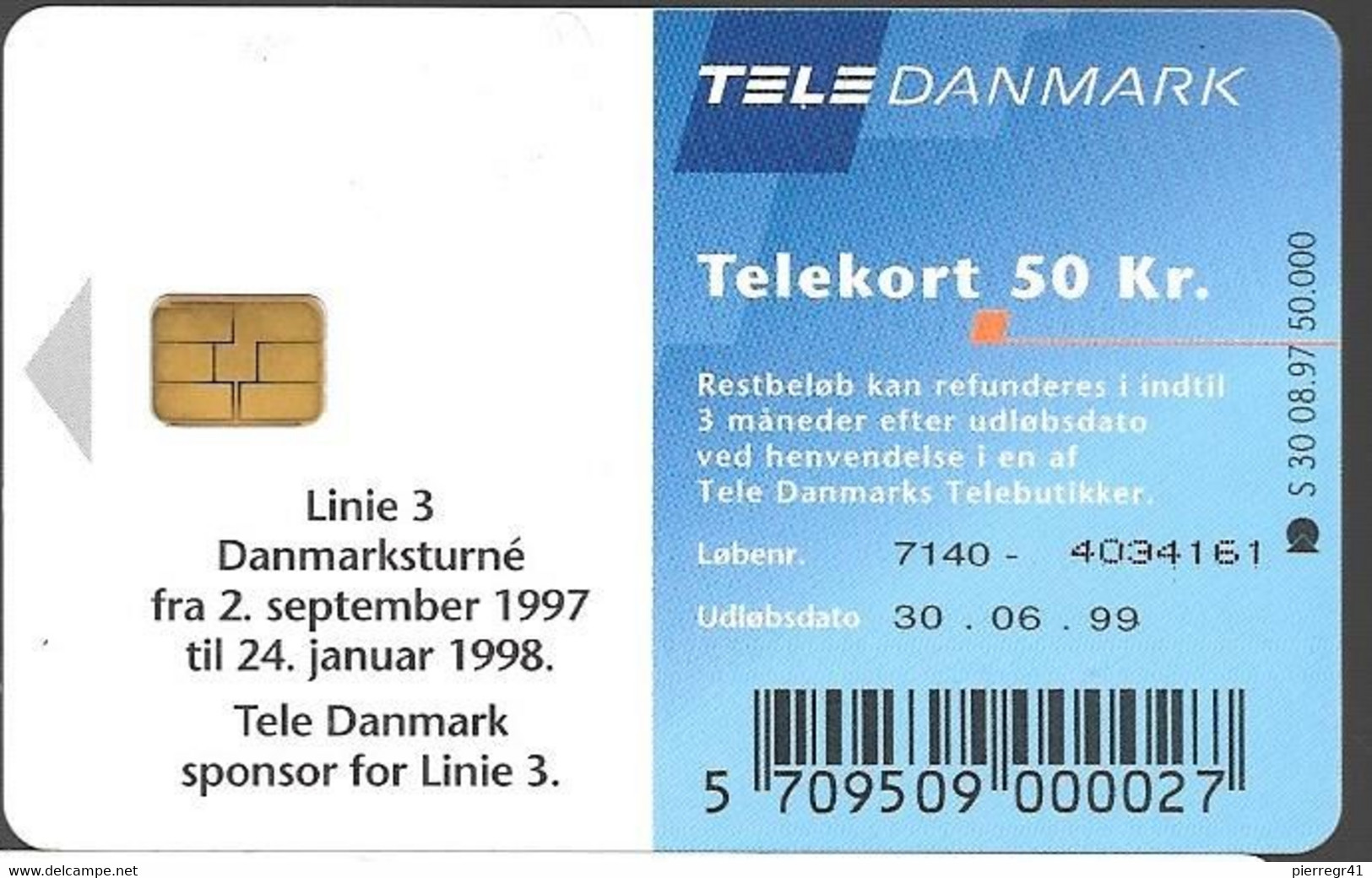 TC-PUCE-DANEMARK-08/97-GROUPE DANOIS LINIE3 -TBE - - Musique