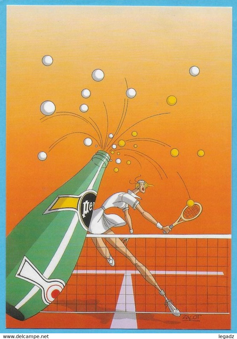 CPM - Illustrateur (Zacot) - Série Pierrier - 1995 - Au Tennis - Zacot, Fernand