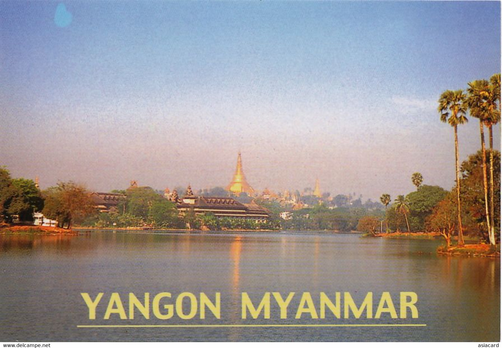 Yangon Myanmar  Royal Lake And Golden Pagoda P. Used  To Autreches Oise - Myanmar (Burma)