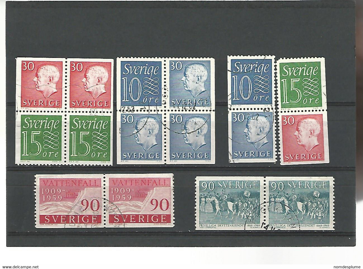 55580 ) Collection Sweden Postmark Coil Block - Collections