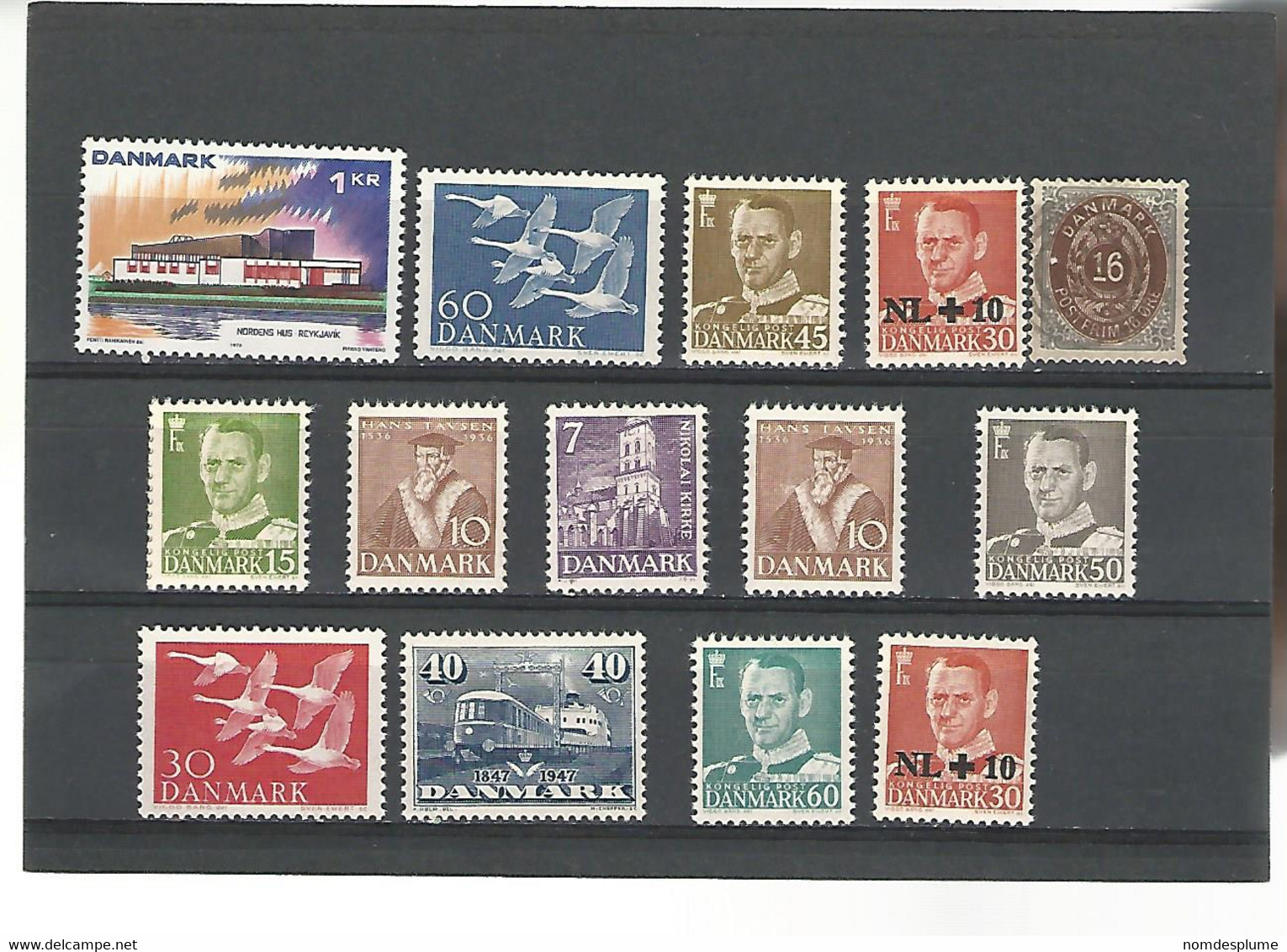 55602 ) Collection Denmark Overprint - Sammlungen