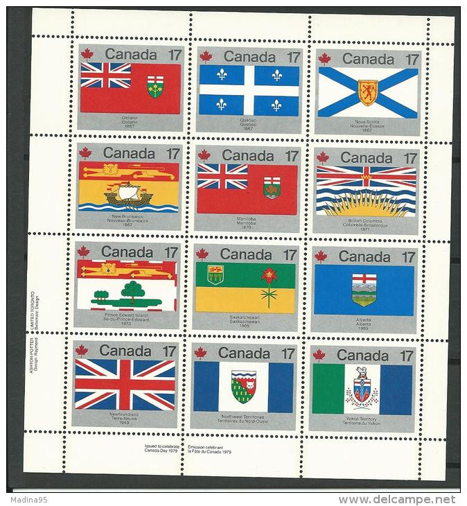 CANADA : **, N°707A/M,feuillet Complet, TB - Full Sheets & Multiples