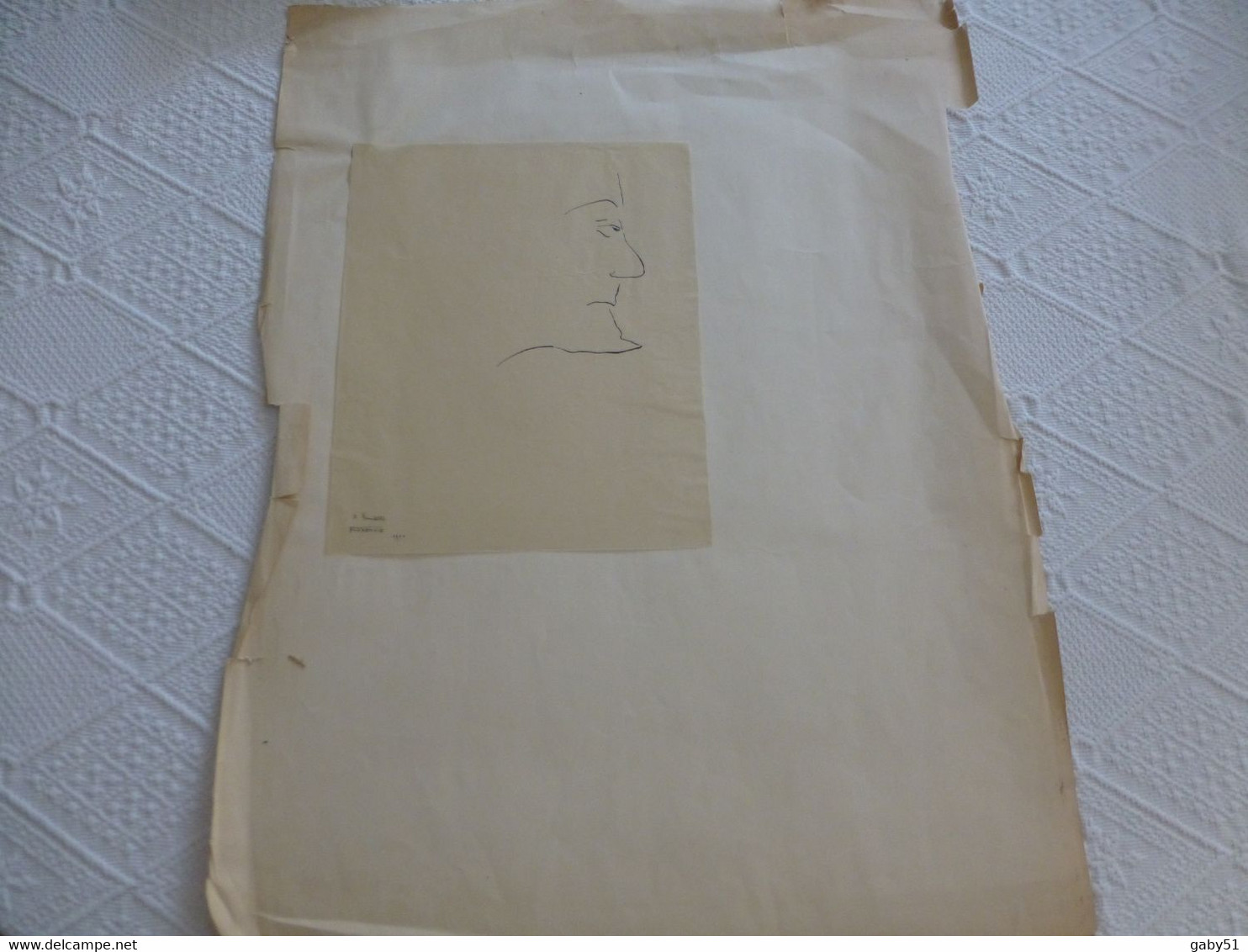 FLORDAVID Jean Marais ? Encre De Chine Originale, Signée Et Datée De 1949 ; G 03 - Dessins