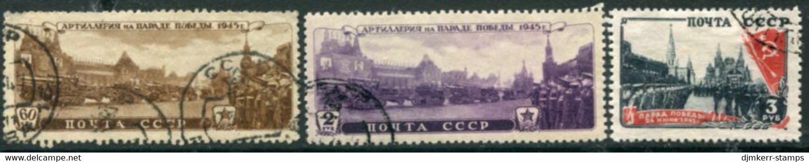 SOVIET UNION 1946 Victory Parade Used.  Michel 1011-13 - Used Stamps