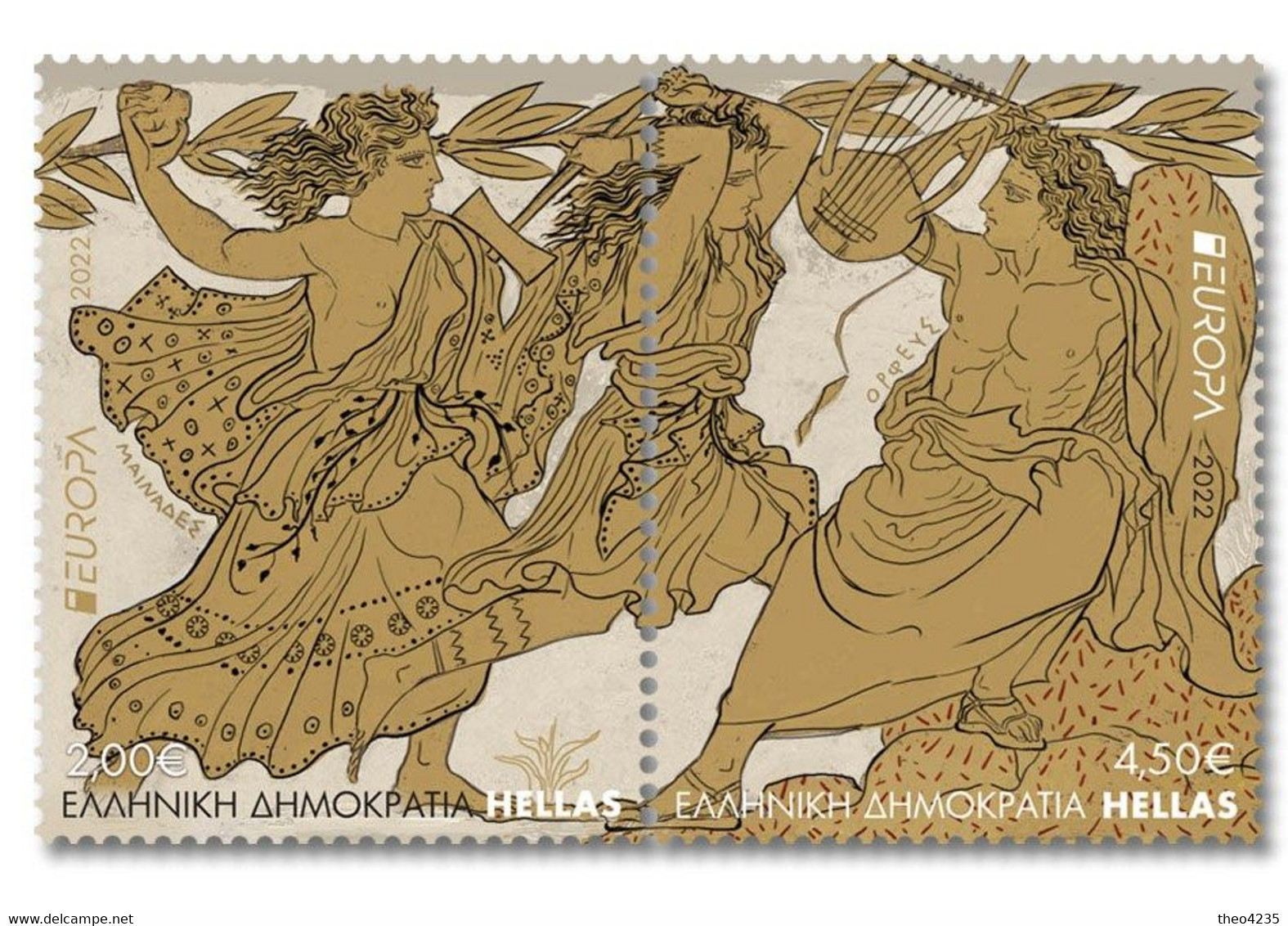 GREECE STAMPS 2022/EUROPA(perforated All Around)/STORIES & MYTHS -26/5/22-MNH-COMPLETE SET - 2022