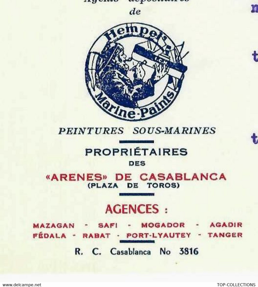 1956 ENTETE PAVILLONS HOUSEFLAGS V.& S. CASTELLA Casablanca Maroc Pour Viguier à Sete /Cette Hèrault  VOIR SCANS - 1950 - ...
