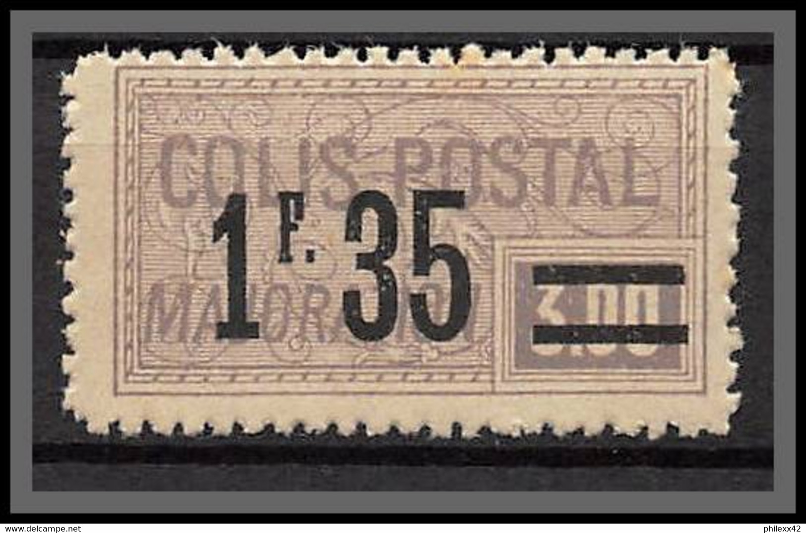 95217h Colis Postaux N°34 1f35 Sur 3f Violet Majoration Neuf ** Mnh Cote 17 Euros - Mint/Hinged