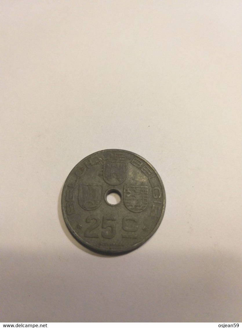 25 Centime Léopold III . Année 1942. - 25 Cents