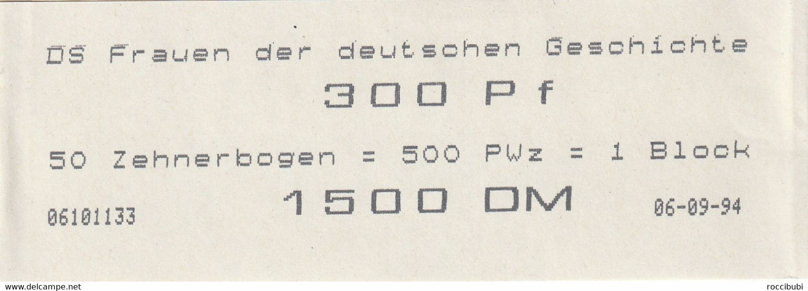 Banderole, Frauen Der Deutschen Geschichte 1994 - Autres & Non Classés