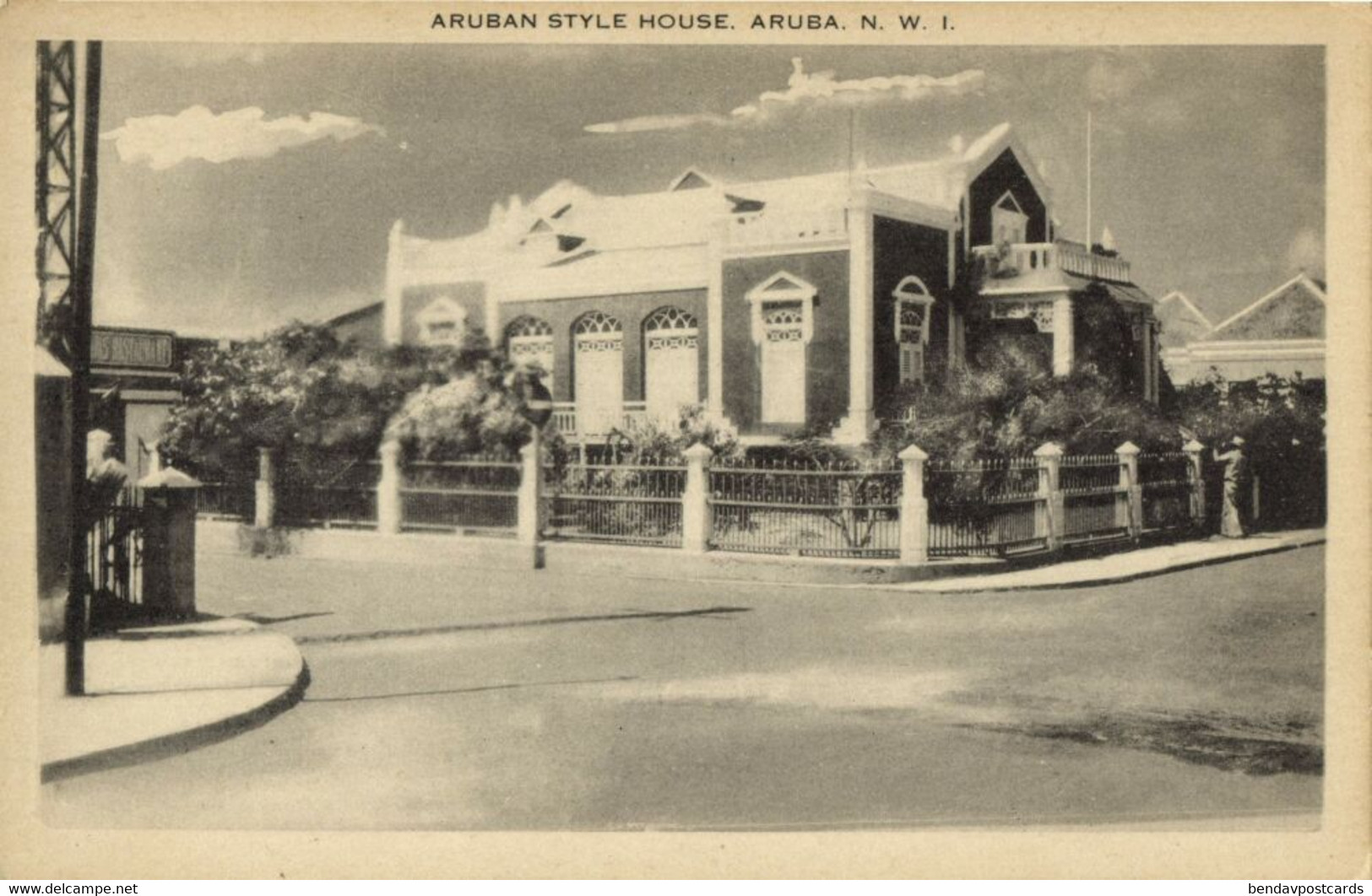 Aruba, N.W.I., Aruban Style House (1940s) Postcard - Aruba